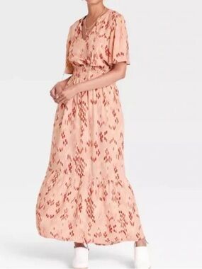 EUC Knox Rose BOHO Aztec maxi dress size Large